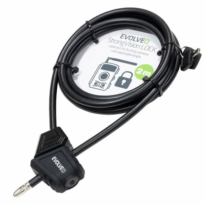 EVOLVEO StrongVision LOCK, lanový nastaviteľný zámok 8mm x 2m 3