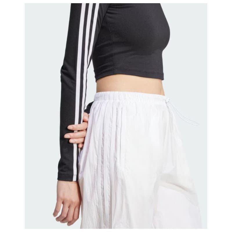 Dámske tričko s dlhým rukávom ADIDAS ORIGINALS 3S LS CROP-BLACK 3