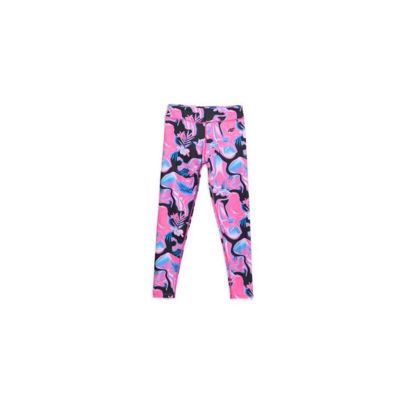 Dievčenské legíny 4F JUNIOR TIGHTS FNK F296-90A-MULTICOLOUR ALLOVER 1