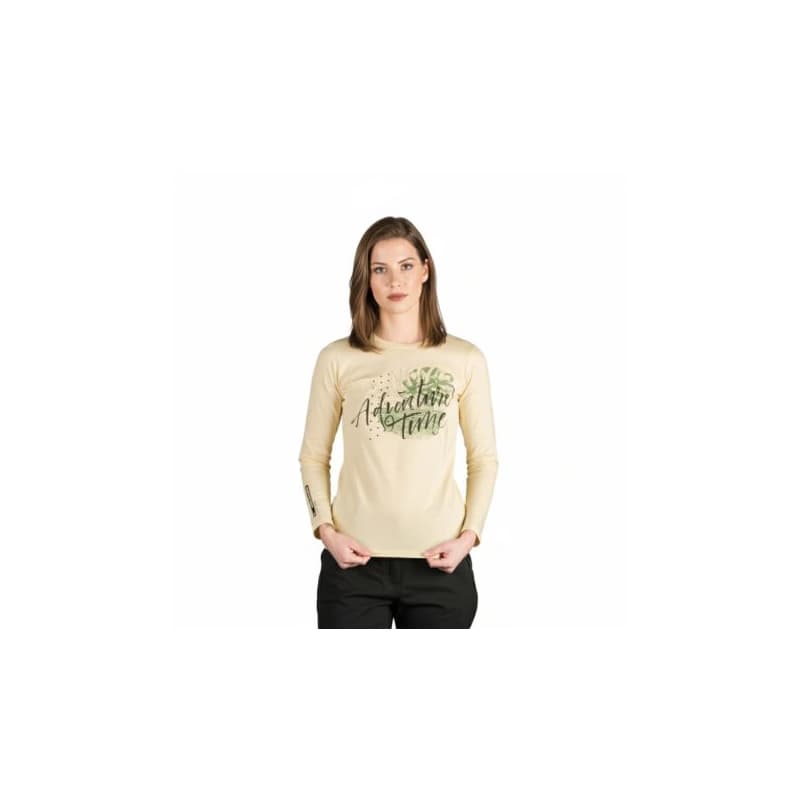 Dámske turistické tričko s dlhým rukávom NORTHFINDER DIYA-529creamwhite 1