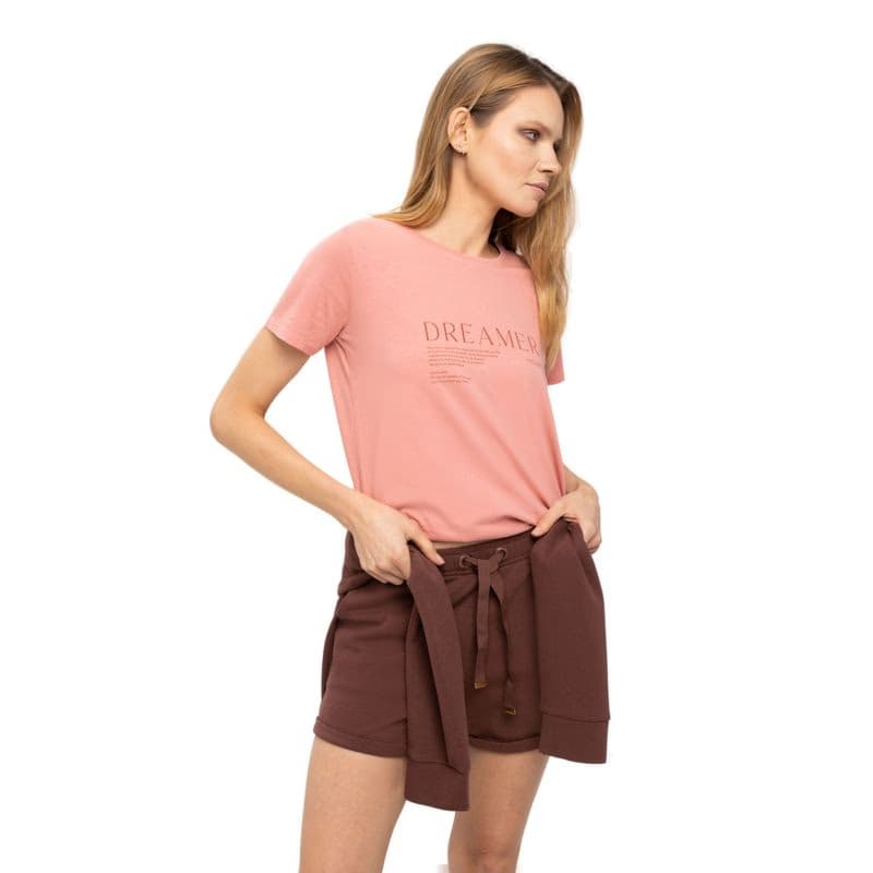 Dámske teplákové kraťasy VOLCANO N-REGAN-505-BROWN DARK 3