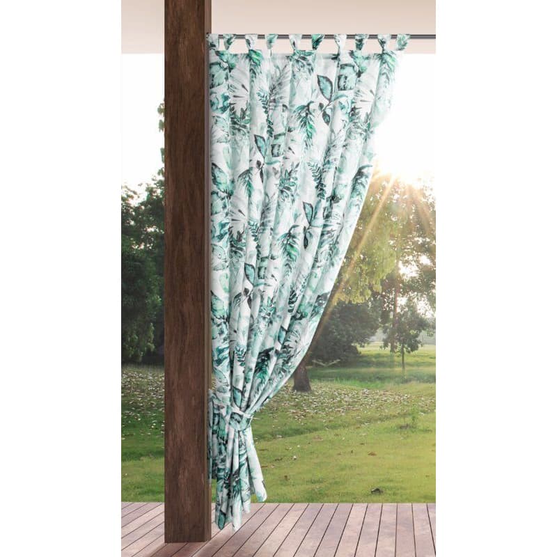 ArtFir Záves na terasu GARDEN 2 PU | biela/zelená 155 x 260 cm 2