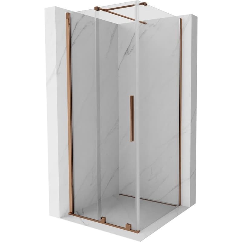 MEXEN/S - Velár sprchovací kút 100 x 100, transparent, ružové zlato 871-100-100-01-60 1