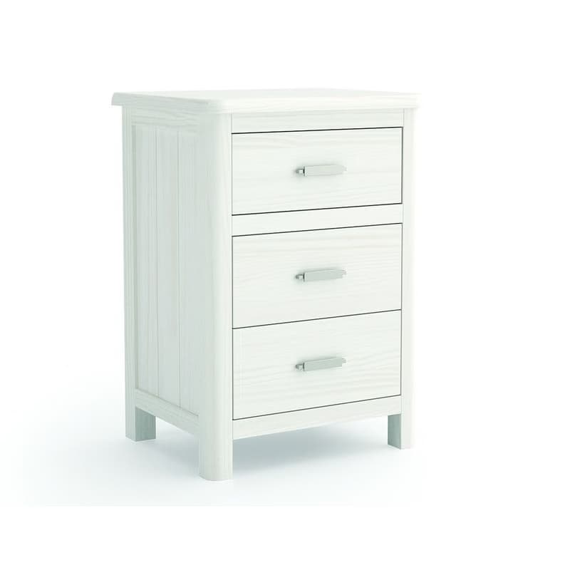 Estila Luxusný moderný nočný stolík Cerdena z masívneho dreva s tromi zásuvkami s kovovými úchytkami 68 cm 1