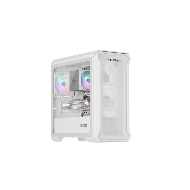 Počítačová skriňa Genesis IRID 503 ARGB LITE/Mini Tower/Transpar./Biela 1