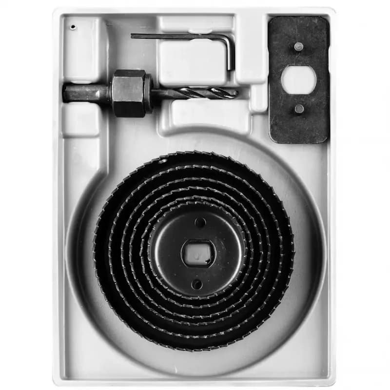 Vykružovače do dreva, s adaptérom, 51-102 mm, 9 ks, Drel 1