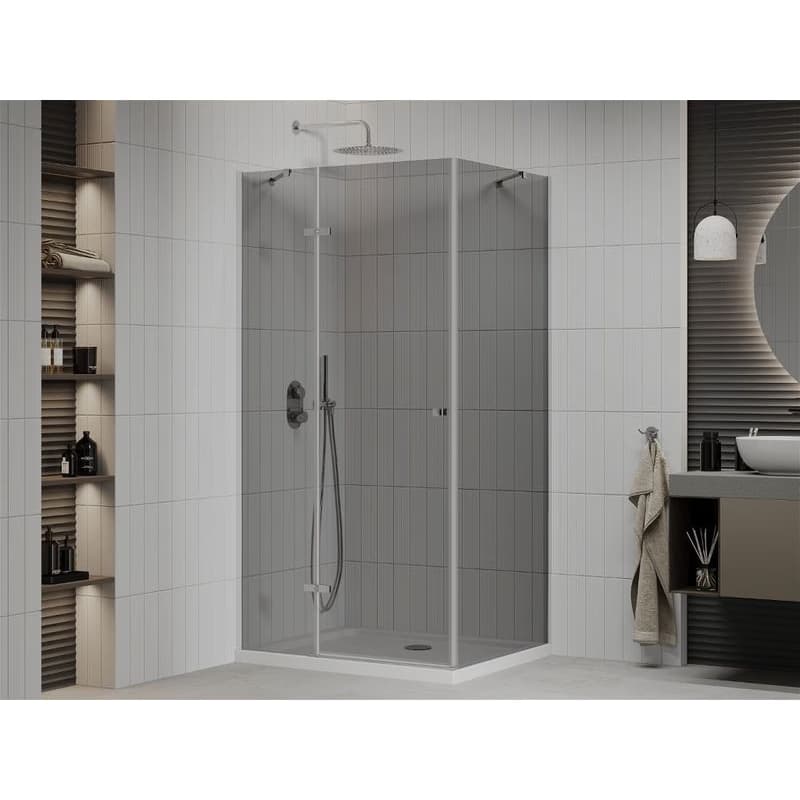 MEXEN/S - Roma sprchovací kút 90x120, grafit, chróm + biela vanička so sifónom 854-090-120-01-40-4010 2