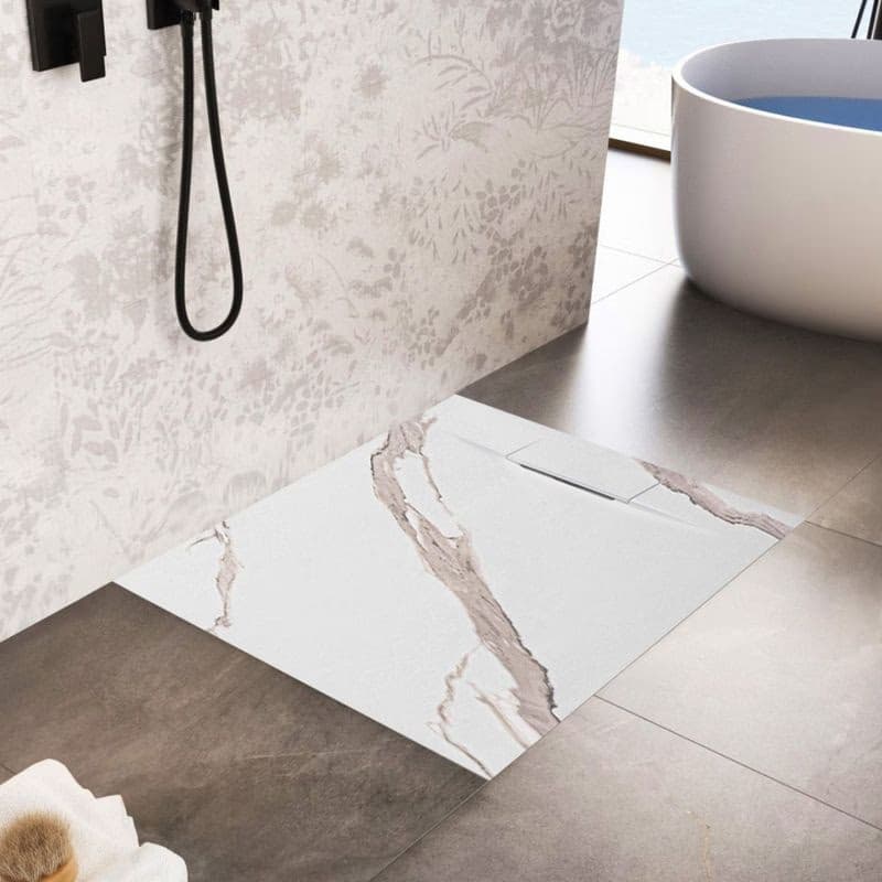 REA - Sprchová vanička Bazalt CARRARA WHITE 90x90 REA-K7002 2
