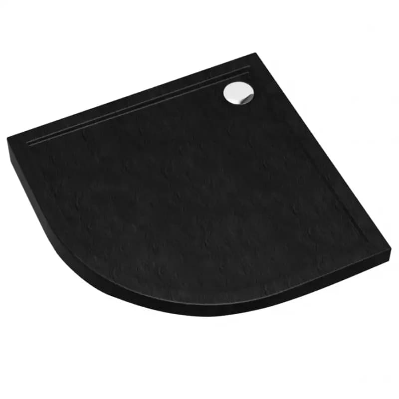 Rohová vanička Caspar New Black Stone 80x80x4,5 R55 3.2333/C/St 1