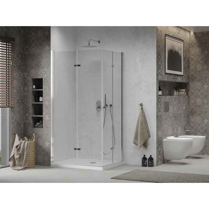 MEXEN/S - Lima Duo sprchovací kút 100x90, transparent, chróm + vanička so sifónom 856-100-090-01-02-4010 2