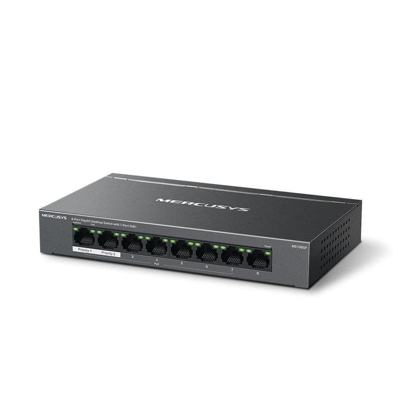 MERCUSYS switch MS108GP (8xGbE, 7xPoE+, 65W, fanless) 2