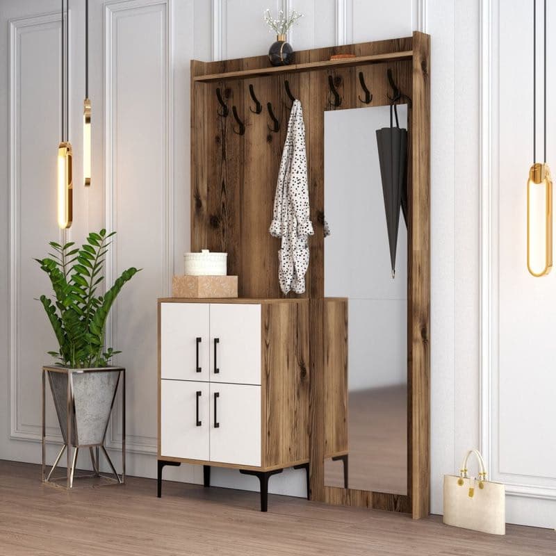 Predsieňová stena Berlin BC - Walnut, White 1