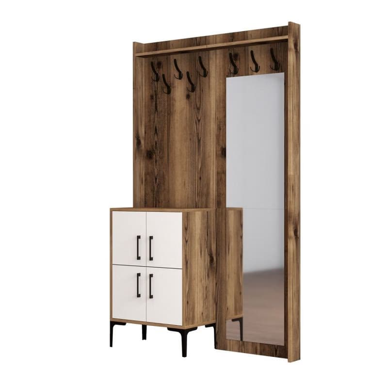 Predsieňová stena Berlin BC - Walnut, White 2