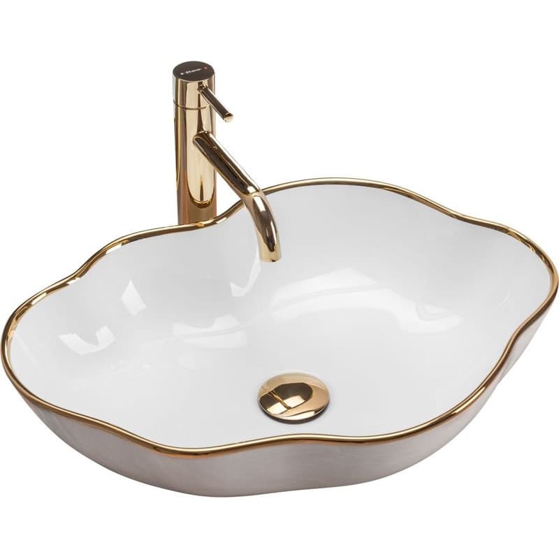 REA - Umývadlo na dosku Pearl Gold Edge REA-U0696
