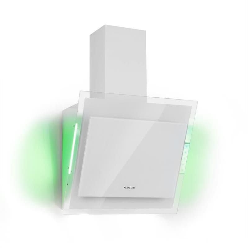 Klarstein Mirage 60, digestor, 60 cm, nástenný, 550 m³/h, A++, dotykový panel, biely 1