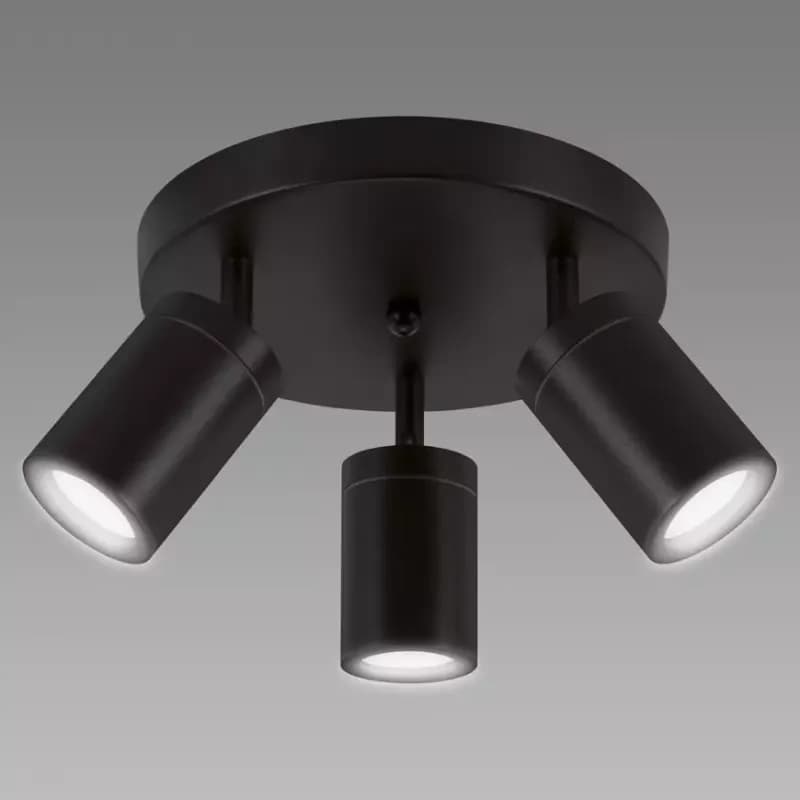 Luster TENOR GU10 3C BLACK 04075 O IP44 LS3 1