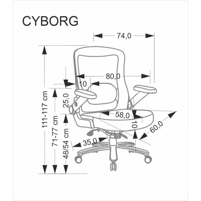 Kancelárska stolička CYBORG Halmar 3