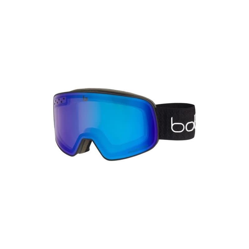 Lyžiarske okuliare BOLLE NEVADA Black Cross Matte - Phantom+ Blue Semi-Polarized Photochromic Cat 1 to 3