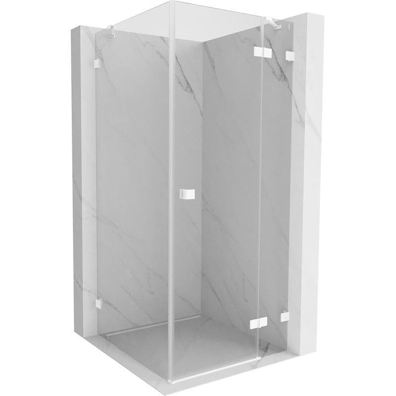 MEXEN/S - Lunar sprchovací kút dvere krídlové pravá 80 x 80, transparent, biela 834-080-080-20-00-P 1