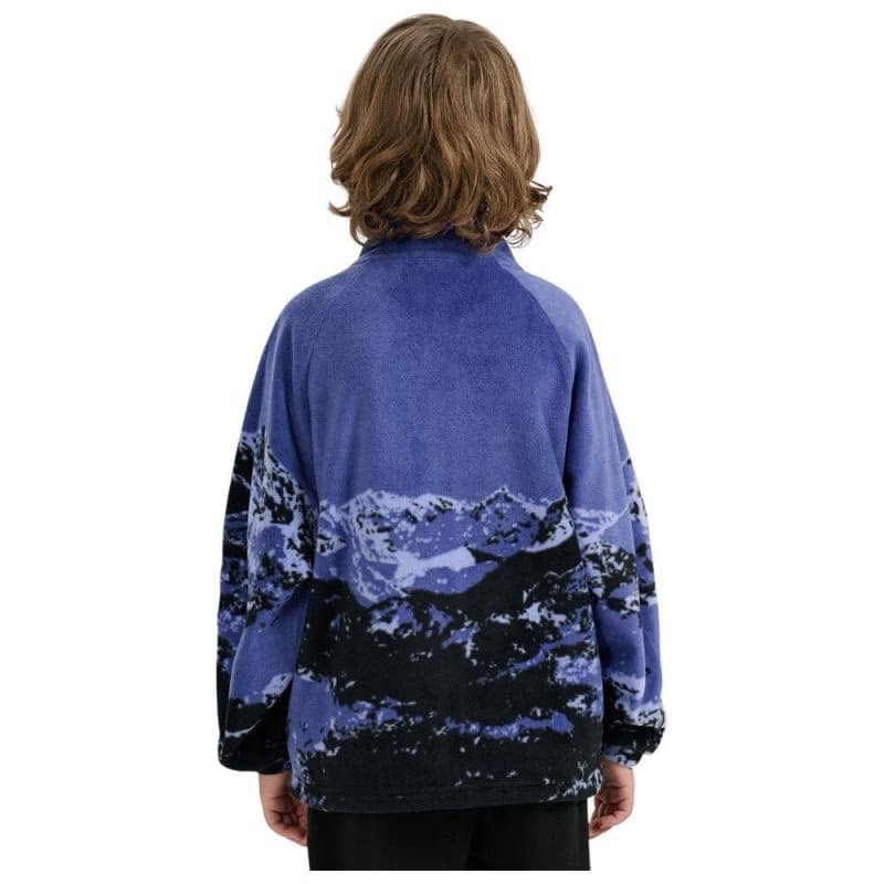 Chlapčenská flisová mikina so zipsom 4F JUNIOR FLEECE M349-4FJWAW25TFLEM349-91A-MULTICOLOUR 1 ALLOVER 4