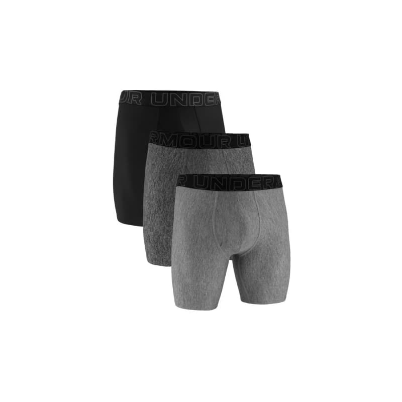 Pánske boxerky UNDER ARMOUR 3 PACK-UA PERFORMANCE TECH - SOLID 9 inch-GRY