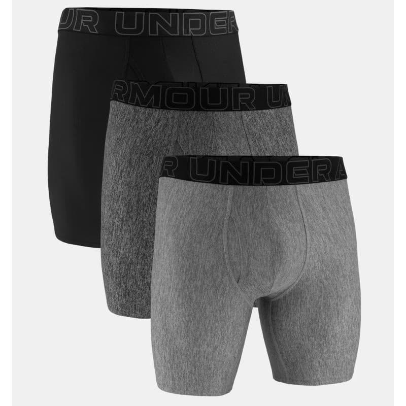 Pánske boxerky UNDER ARMOUR 3 PACK-UA PERFORMANCE TECH - SOLID 9 inch-GRY 2