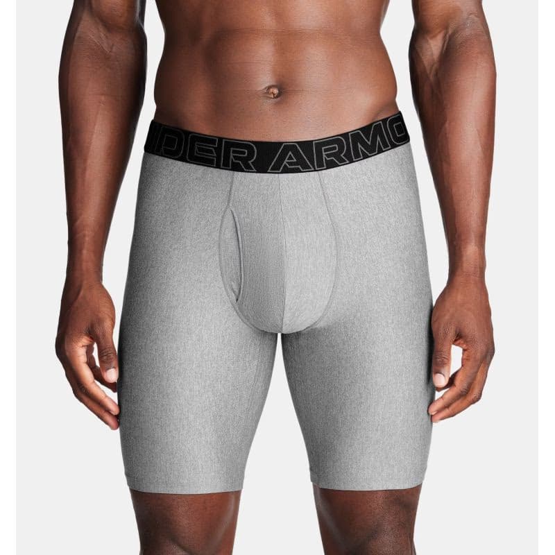 Pánske boxerky UNDER ARMOUR 3 PACK-UA PERFORMANCE TECH - SOLID 9 inch-GRY 5