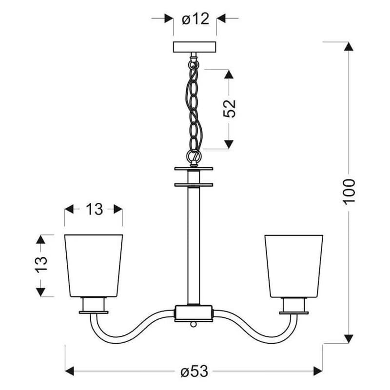 Závesná lampa SCHUBERT Candellux 6
