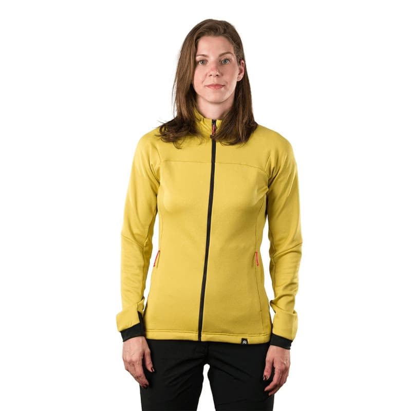 Dámska turistická flisová mikina so zipsom NORTHFINDER ANGELES-520mustard 2