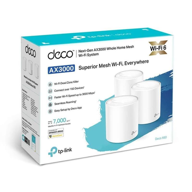 TP-Link Deco X60(3-pack) - AX5400 Meshový Wi-Fi 6 systém pre inteligentné domácnosti - HomeCare - (3-pack) 6