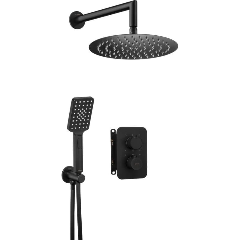 DEANTE DEANTE - Therm čierna - Sprchový set pod omietku, s termostatickou BOX BXYZNEBT