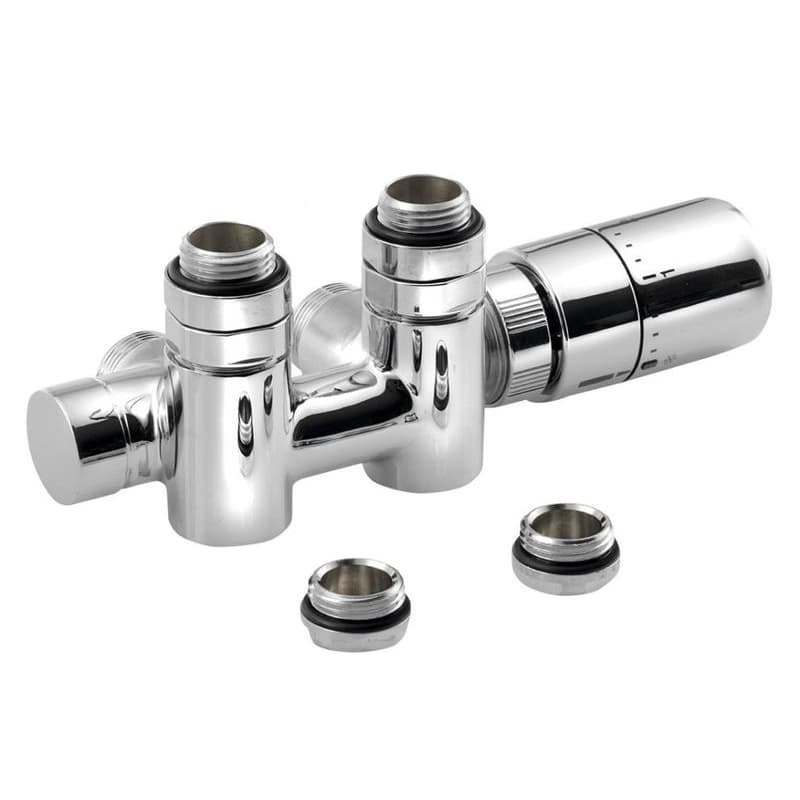 SAPHO - TWIN COMBI termostatická pripojovacia súprava ventil pre stredové pripojenie, pravá, chróm CP5010S