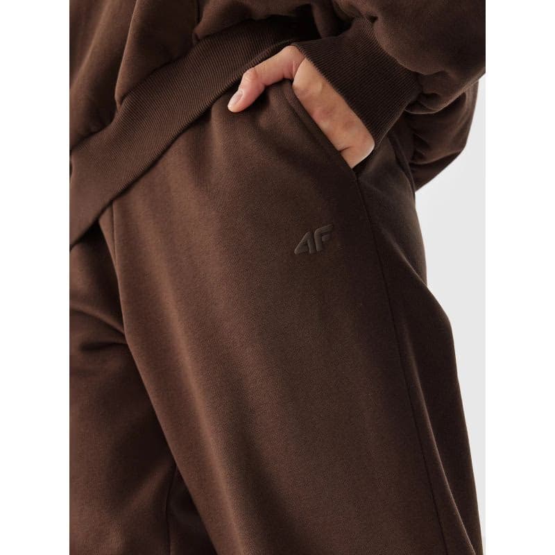 Dámske tepláky 4F TROUSERS-AW23TTROF455-81S-BROWN 6