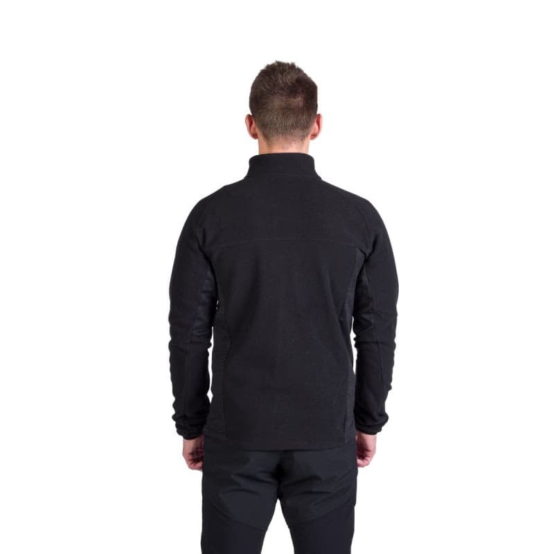 Pánska turistická flisová mikina so zipsom NORTHFINDER FULVIO-269black 4