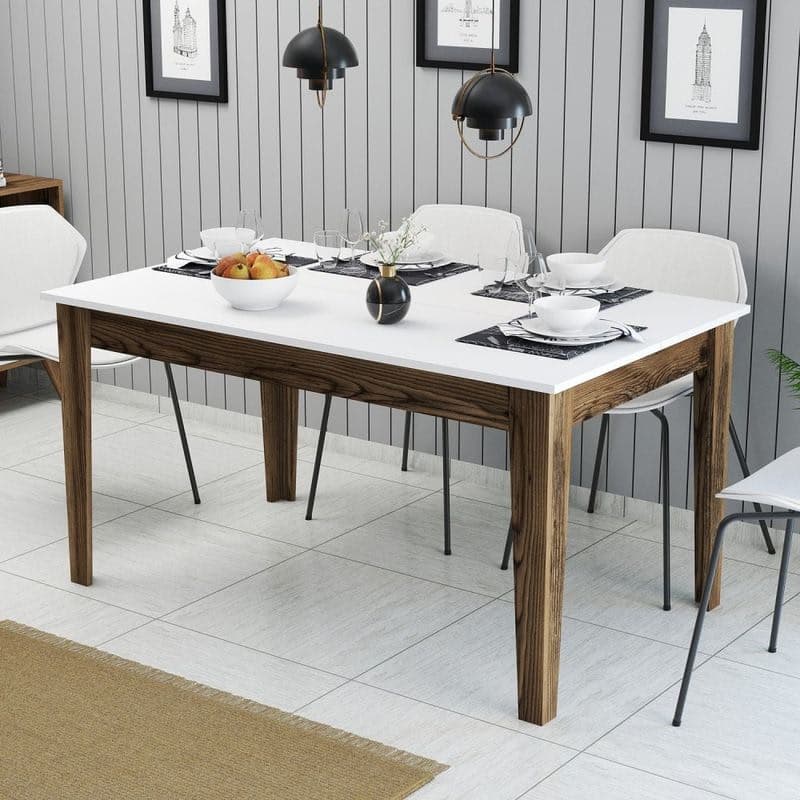 Jedálenský stôl Milan 514 - Walnut, White 1
