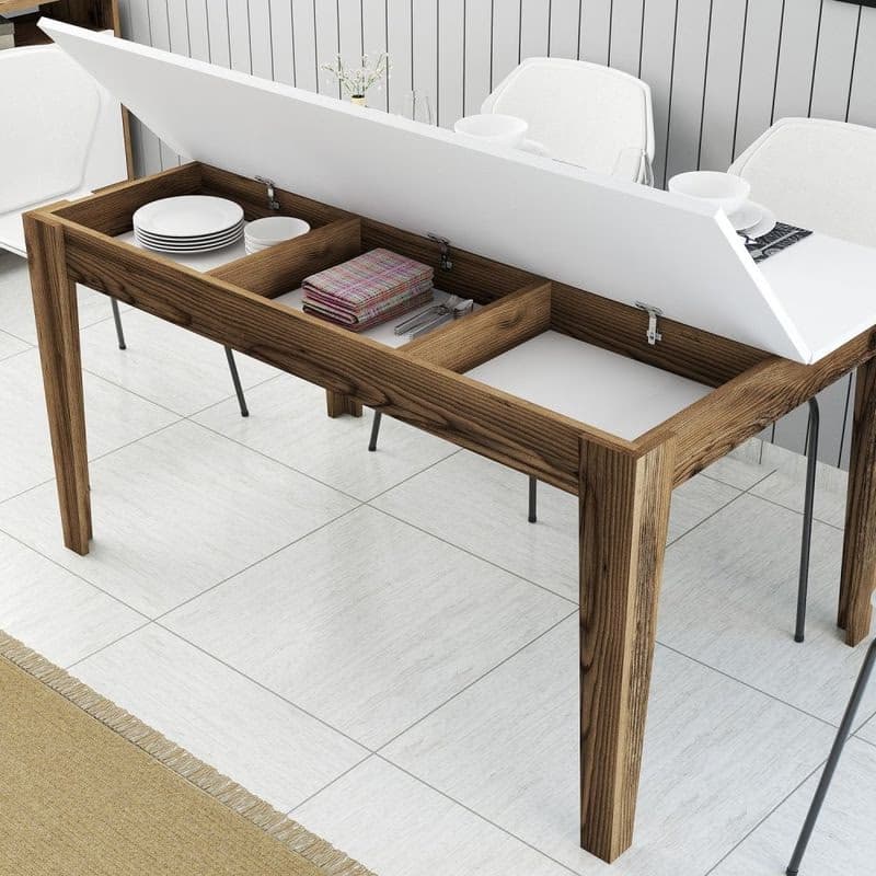 Jedálenský stôl Milan 514 - Walnut, White 4