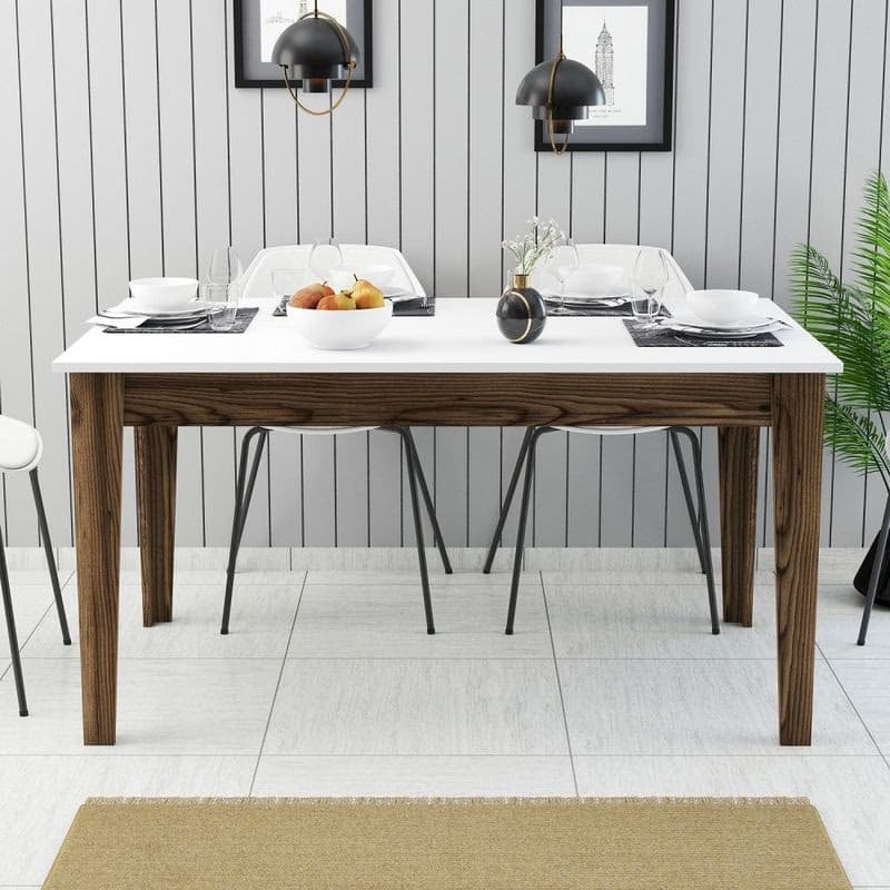 Jedálenský stôl Milan 514 - Walnut, White 6
