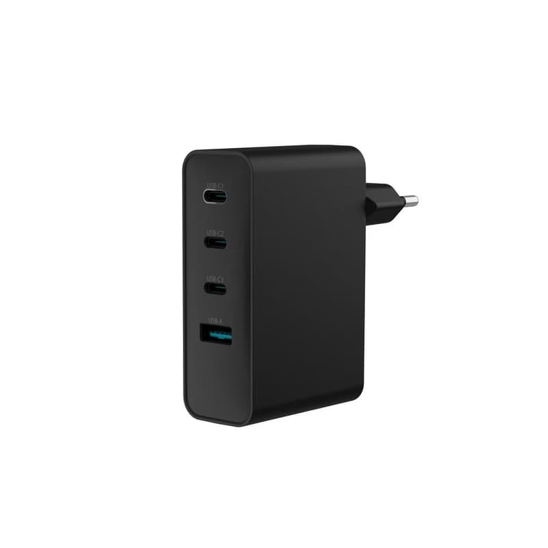Univerzálna USB nabíjačka Natec GaN 100W, 3X USB-C, 1X USB-A, Čierna 3
