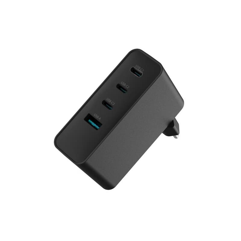 Univerzálna USB nabíjačka Natec GaN 100W, 3X USB-C, 1X USB-A, Čierna 6
