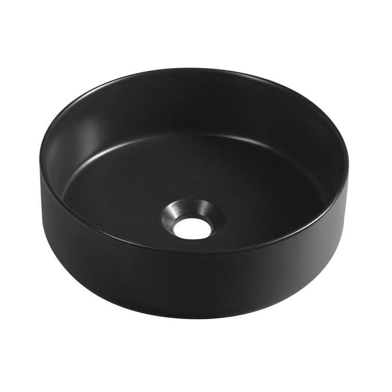 ISVEA - INFINITY ROUND keramické umývadlo na dosku, priemer 36cm, čierna mat 10NF65036-2N 1
