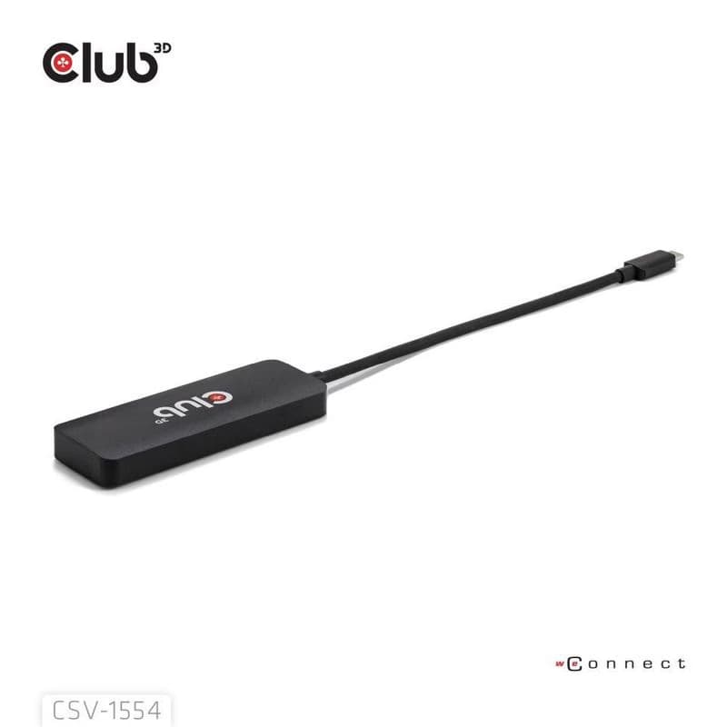 Club3D hub MST USB-C na 3xHDMI, Single: 8K30Hz, Triple: 4K60Hz 4