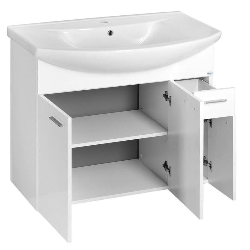 AQUALINE - ZOJA umývadlová skrinka 82,8x74x34,3cm, biela 51083A 2