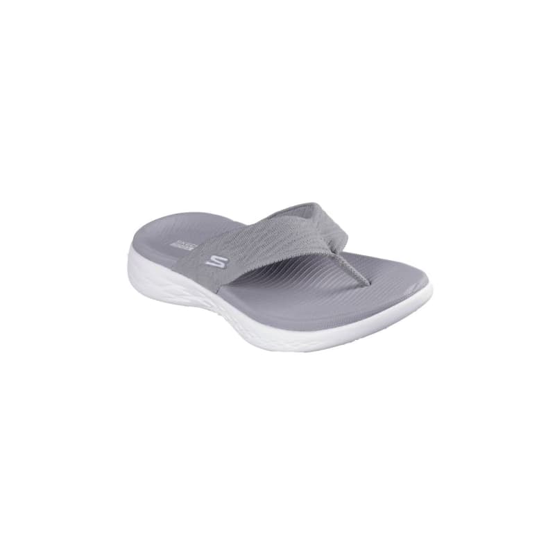 Dámske žabky (plážová obuv) SKECHERS On The Go 600 Sunny W grey white 1