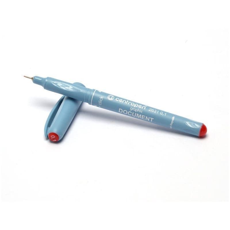 Popisovač Centropen 2631 Dokument červený 0,1mm 1