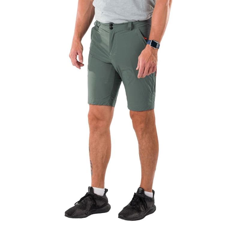 Pánske turistické kraťasy NORTHFINDER HALMO-263greengrey 2