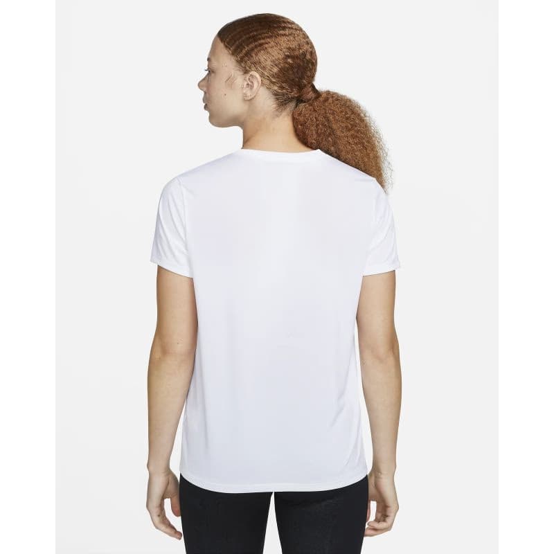 Dámske tréningové tričko s krátkym rukávom NIKE W NK DF RLGD SS TEE-100 WHITE BLACK 3