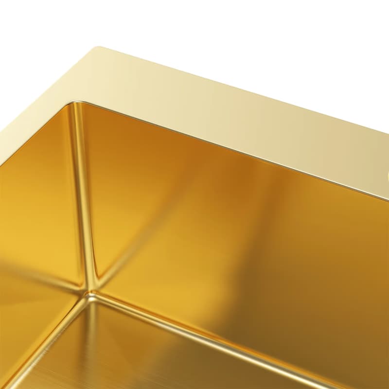 VELAZO Zlatý oceľový drez s jedným drezom 60 x 50 cm, Velazo VELAZ6050G 3