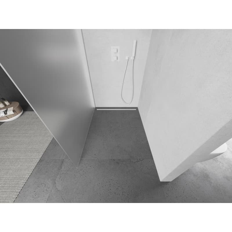MEXEN/S - Kioto L Sprchová zástena WALK-IN 100 x 200, dekor, biela 800-100-103-20-30 3