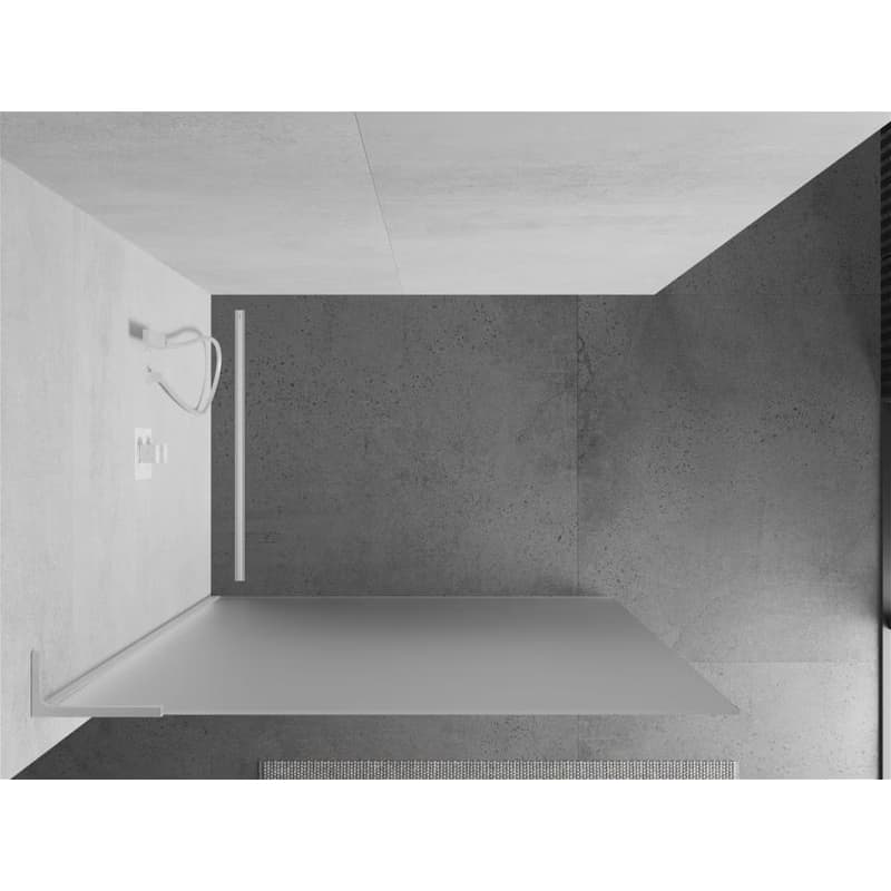 MEXEN/S - Kioto L Sprchová zástena WALK-IN 100 x 200, dekor, biela 800-100-103-20-30 4