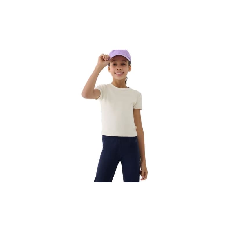 Dievčenské tričko s krátkym rukávom 4F JUNIOR TSHIRT F1852-12S-CREME